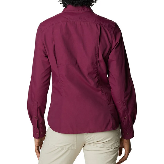 COLUMBIA SILVER RIDGE 2.0 LONG SLEEVE SHIRT WOMENS [CLR:MARIONBERRY SZ:LARGE]