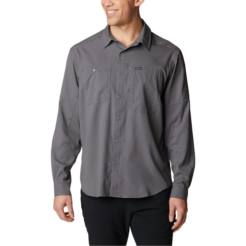Load image into Gallery viewer, COLUMBIA SILVER RIDGE UTILITY LITE LONG SLEEVE SHIRT MENS [CLR:CITY GREY SZ:X-SMALL]
