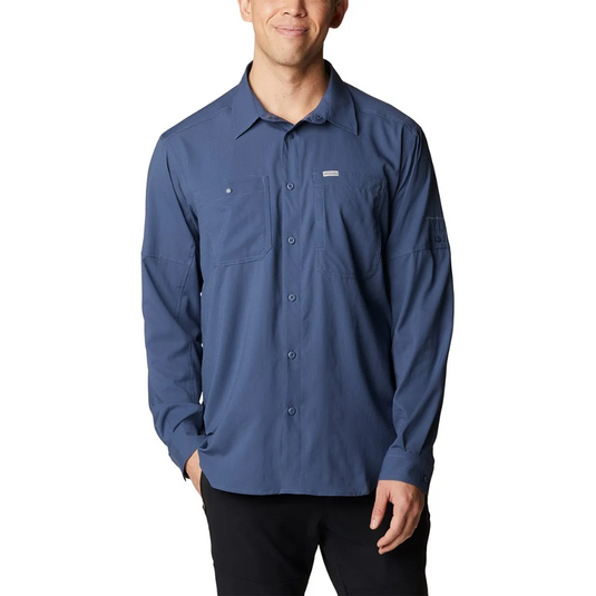 COLUMBIA SILVER RIDGE UTILITY LITE LONG SLEEVE SHIRT MENS [CLR:DARK MOUNTAIN SZ:SMALL]