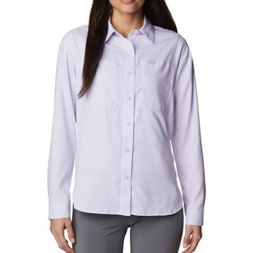 COLUMBIA WOMENS SILVER RIDGE LONG SLEEVED SHIRT [CLR:PURPLE TINT SZ:X-SMALL]