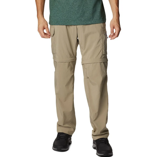 COLUMBIA SILVER RIDGE UTILITY CONVERTIBLE PANT MENS [CLR:TUSK SZ:30]