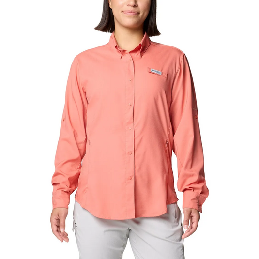 COLUMBIA TAMIAMI II LONG SLEEVE SHIRT WOMENS [CLR:FADED PEACH SZ:LARGE]