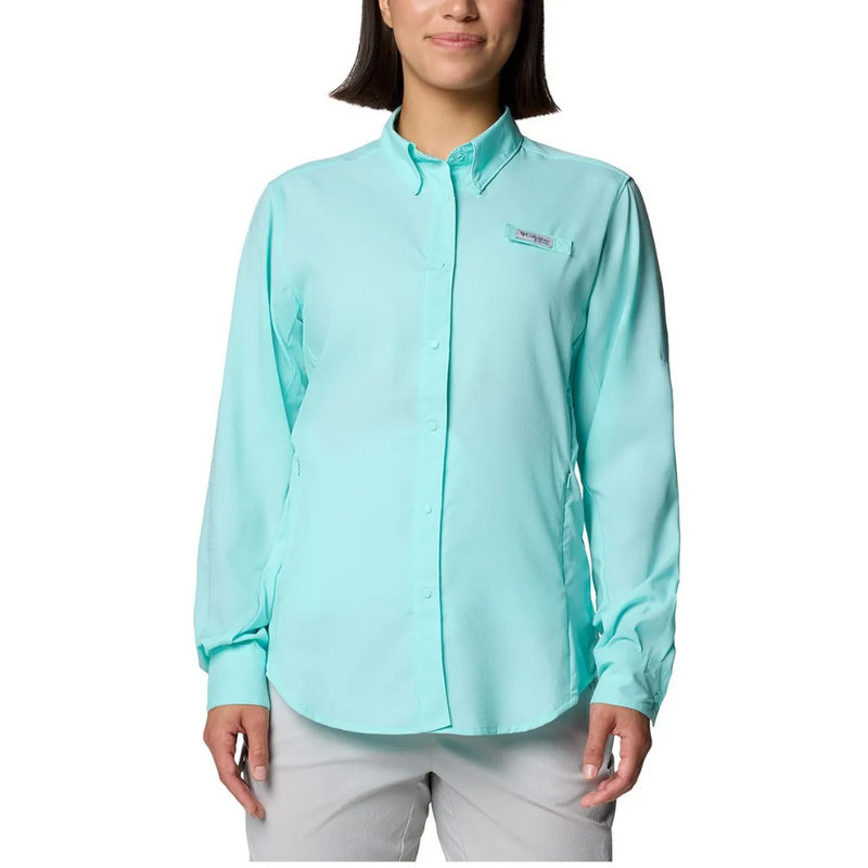 Load image into Gallery viewer, COLUMBIA TAMIAMI II LONG SLEEVE SHIRT WOMENS [CLR:GULF STREAM SZ:LARGE]
