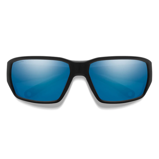 SMITHS OPTICS HOOKSET MATTE BLACK CHROMAPOP GLASS POLARIZED BLUE MIRROR 