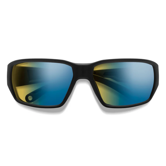 SMITHS OPTICS HOOKSET MATTE BLACK CHROMAPOP GLASS POLARCHROMIC YELLOW BLUE MIRROR