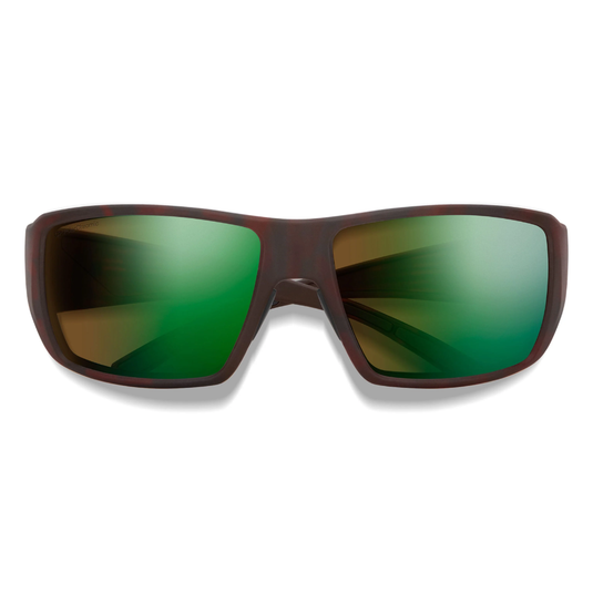 SMITHS OPTICS GUIDE'S CHOICE XL MATTE TORTOISE CHROMAPOP GLASS POLARIZED GREEN MIRROR 