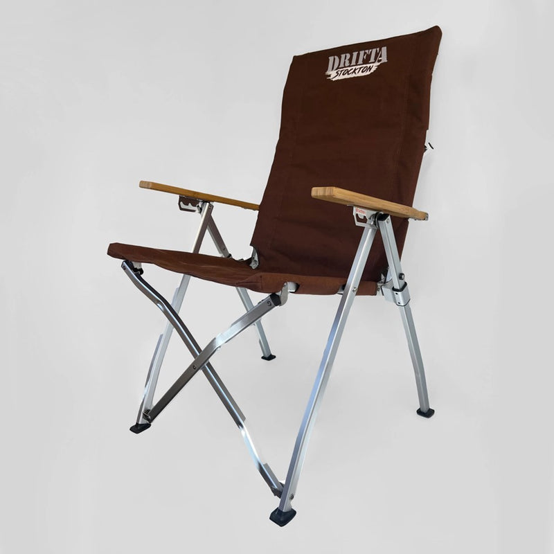 Load image into Gallery viewer, DRIFTA STOCKTON DELUXE RECLINING CAMP CHAIR BROWN
