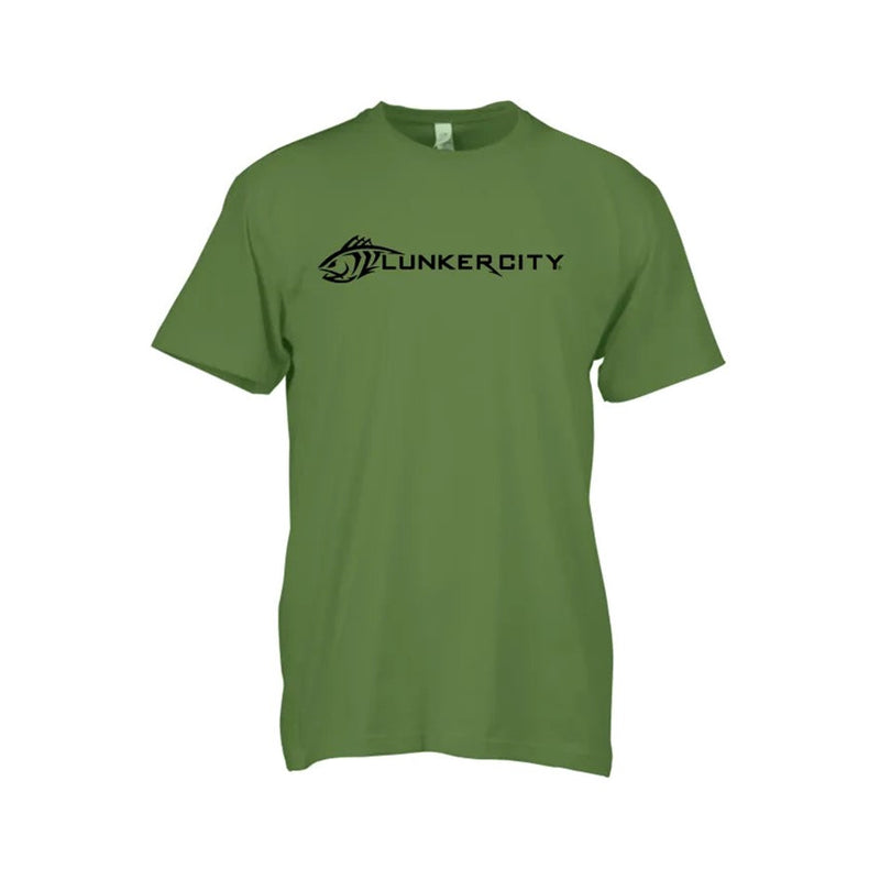 Load image into Gallery viewer, LUNKER CITY T-SHIRT [CLR:MILITARY GREEN/BLACK SZ:MEDIUM]
