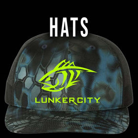 LUNKER CITY KRYPTEC HAT [CLR:NEPTUNE BLUE/CHARTREUSE]