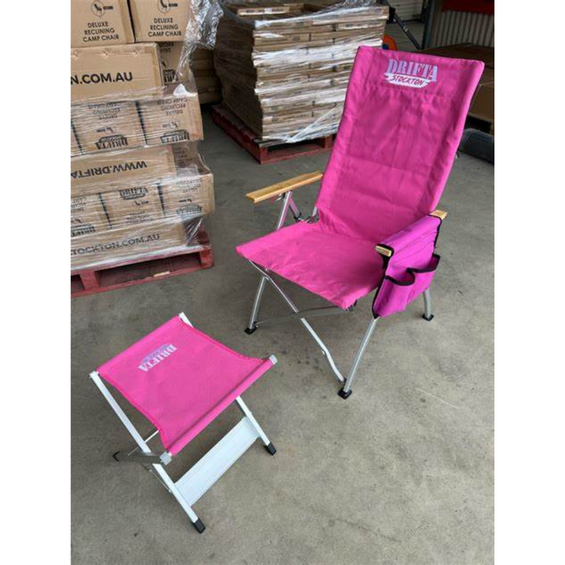 Load image into Gallery viewer, DRIFTA STOCKTON DELUXE RECLINING CAMP CHAIR PINK 
