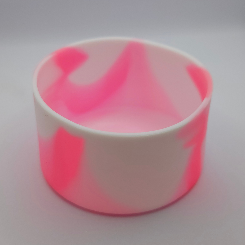 Load image into Gallery viewer, SILICONE BOTTLE BASE MEDIUM [CLR:WHITE/PINK]
