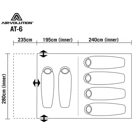 DARCHE AIR-VOLUTION AT-6 TENT GREEN
