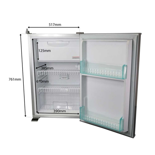 EVAKOOL PLATINUM 95L UPRIGHT FRIDGE/FREEZER BLACK