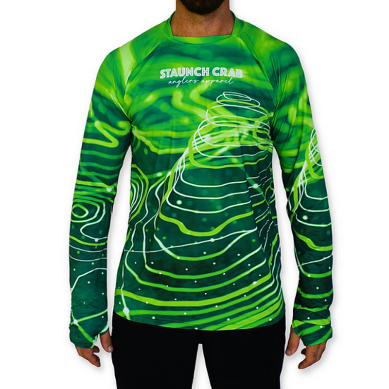 Load image into Gallery viewer, STAUNCH CRAB MENS FISHING SHIRT MENS [CLR:KELP CONTOUR SZ:2X-LARGE]
