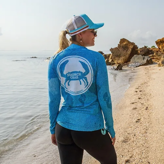 STAUNCH CRAB FISHING SHIRT WOMENS [CLR:SEAFOAM SZ:2X-LARGE]