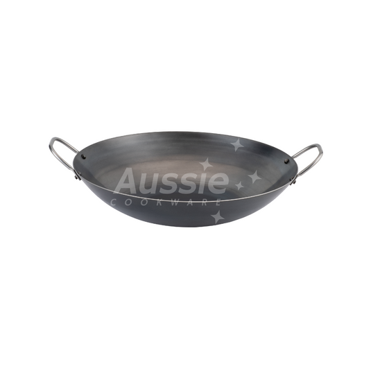 AUSSIE COOKWARE 14" WOK WITH 2 LOOP HANDLE