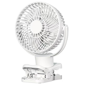 TRA WHITE USB PORTABLE CAMPING FAN WITH LED LIGHT AND REMOTE CONTROL
