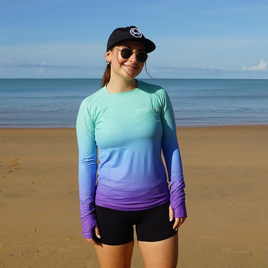 STAUNCH CRAB WOMENS CANDY CONTOUR UPF50+ LONG SLEEVE FISHING SHIRT [SZ:MEDIUM]