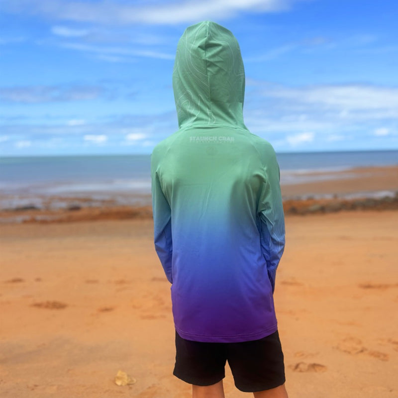 Load image into Gallery viewer, STAUNCH CRAB KIDS CANDY CONTOUR UPF50+ LONG SLEEVE FISHING SHIRT [SZ:1]
