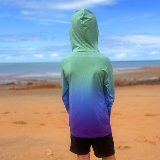 STAUNCH CRAB KIDS CANDY CONTOUR UPF50+ LONG SLEEVE FISHING SHIRT [SZ:1]