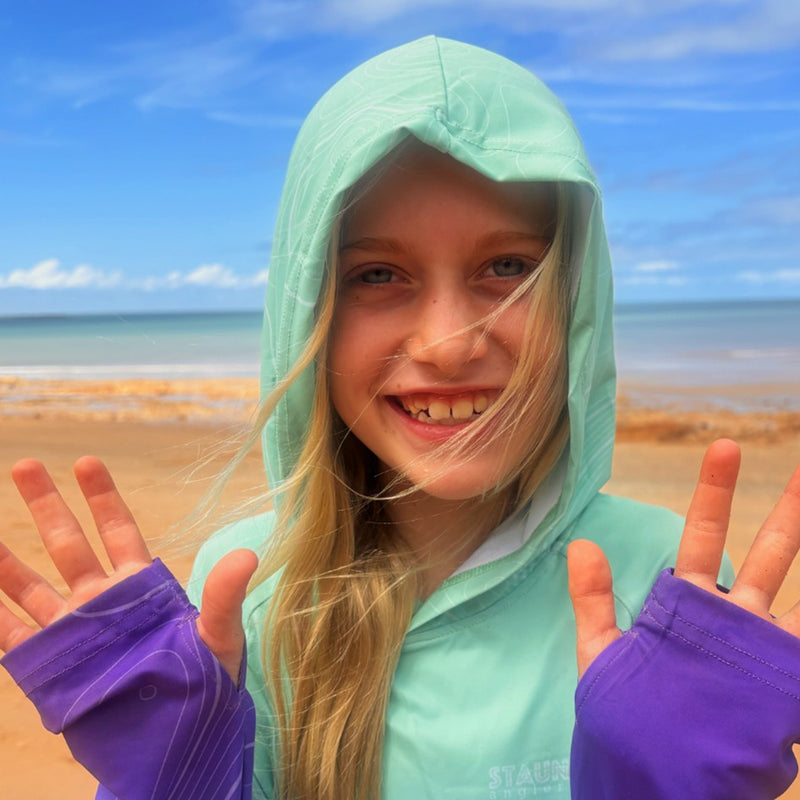 Load image into Gallery viewer, STAUNCH CRAB KIDS CANDY CONTOUR UPF50+ LONG SLEEVE FISHING SHIRT [SZ:8]
