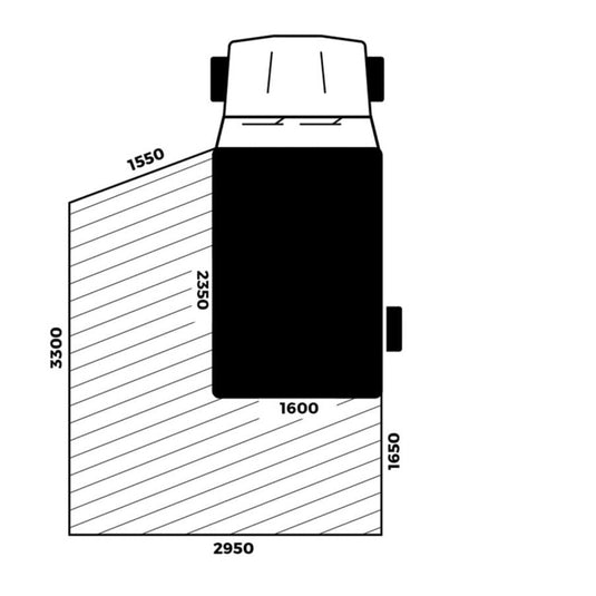 DRIFTA STOCKTON 270 2.5M AWNING LEFT HAND SIDE