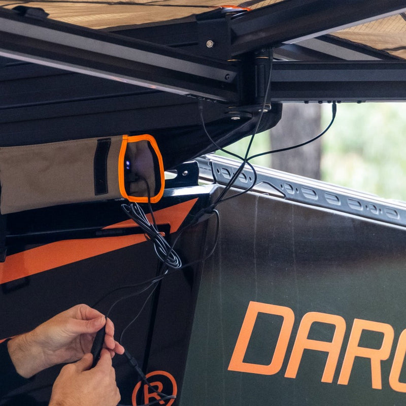 Load image into Gallery viewer, DARCHE ECLIPSE 270 FREESTANDING + RTT ENTRY LED AWNING  LEFT HAND SIDE
