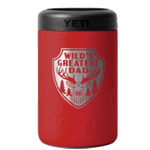 YETI RAMBLER 375ML COLSTER 2.0 WILDS GREATEST DAD [CLR:RESCUE RED]