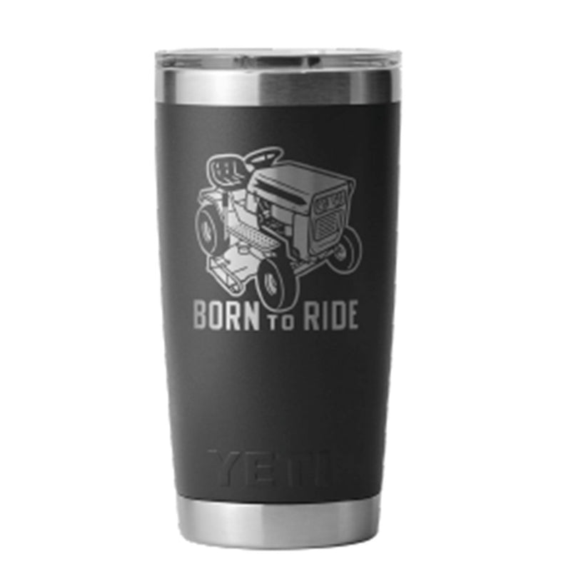 Load image into Gallery viewer, YETI RAMBLER 20OZ WITH MAGSLIDER BORN TO RIDE [CLR:BLACK]
