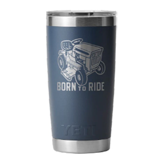 YETI RAMBLER 20OZ WITH MAGSLIDER BORN TO RIDE [CLR:NAVY]