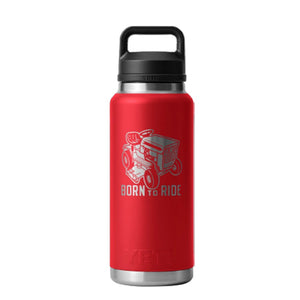 YETI RAMBLER BOTTLE 36OZ BORN TO RIDE [CLR:RESCUE RED]