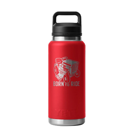 YETI RAMBLER BOTTLE 36OZ BORN TO RIDE [CLR:RESCUE RED]