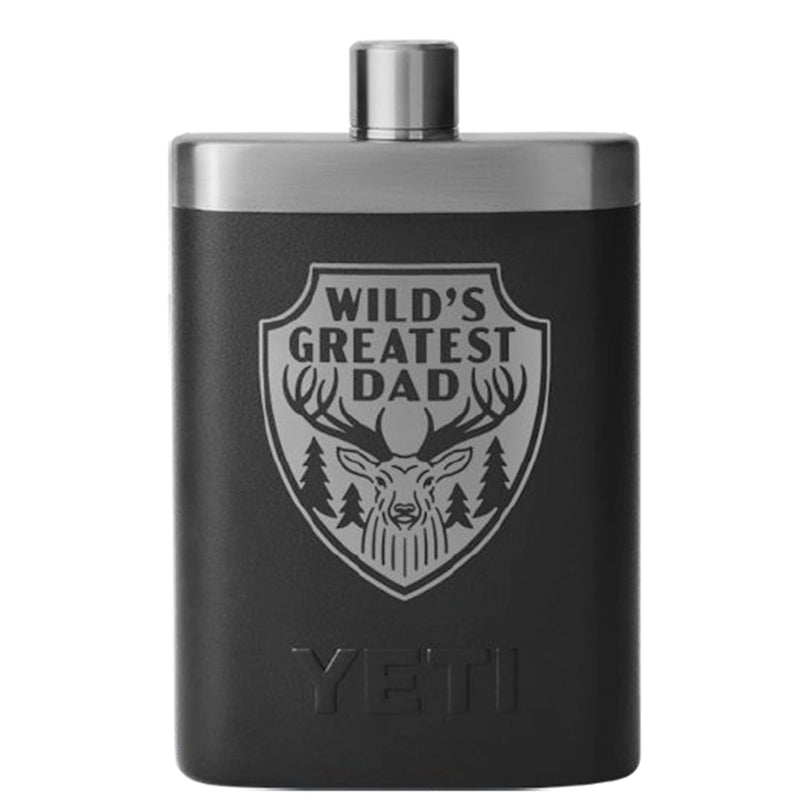 Load image into Gallery viewer, YETI FLASK WILDS GREATEST DAD [CLR:BLACK]
