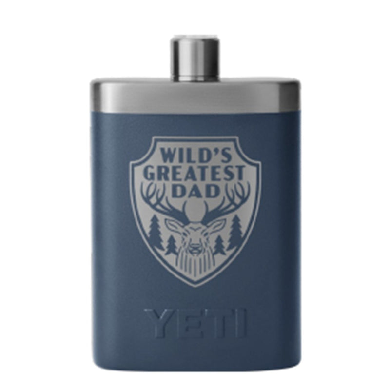 Load image into Gallery viewer, YETI FLASK WILDS GREATEST DAD [CLR:NAVY]
