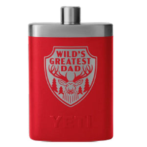 YETI FLASK WILDS GREATEST DAD [CLR:RESCUE RED]
