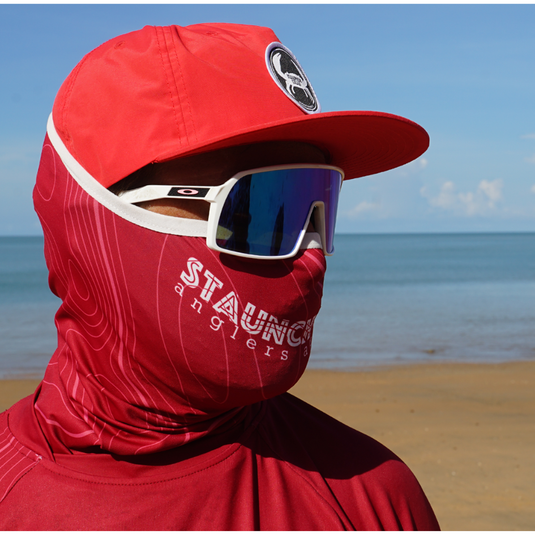 STAUNCH CRAB FACE SHIELD [CLR:RED CONTOUR]