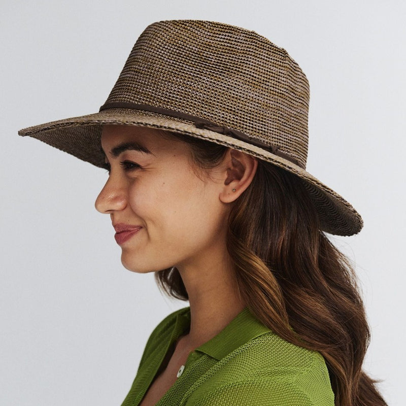 Load image into Gallery viewer, CANCER COUNCIL JACQUI MANNISH HAT RL73 SUEDE [SZ:58CM MEDIUM/LARGE]
