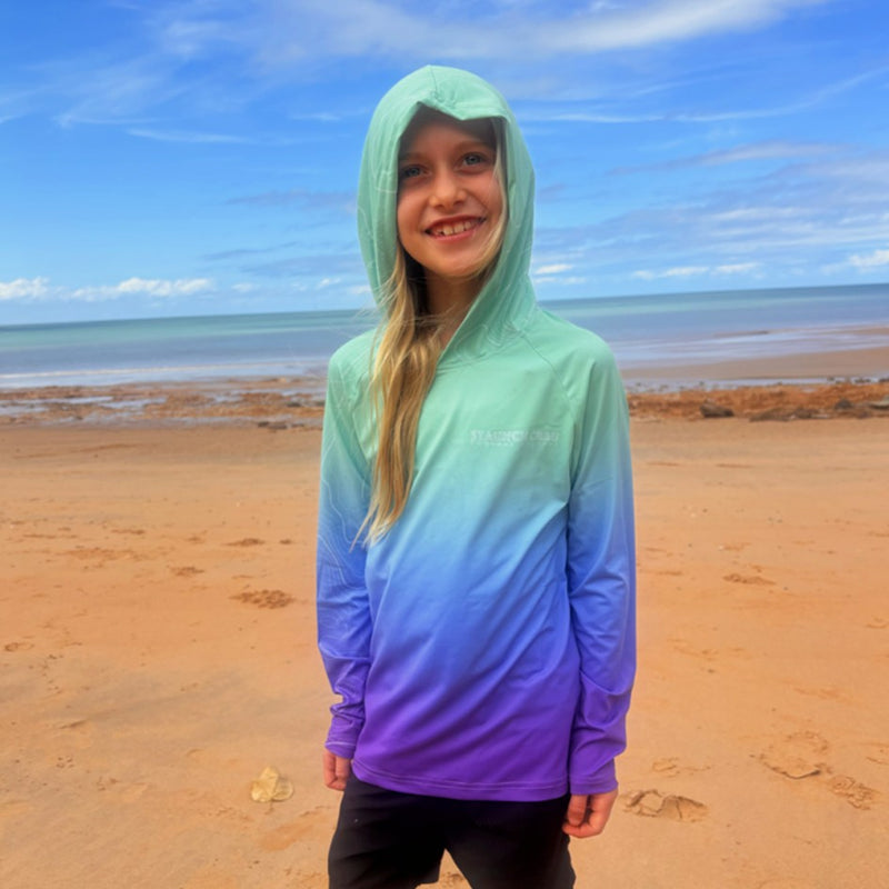 Load image into Gallery viewer, STAUNCH CRAB KIDS CANDY CONTOUR UPF50+ LONG SLEEVE FISHING SHIRT [SZ:12]
