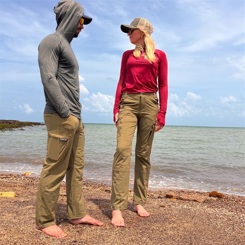 Load image into Gallery viewer, STAUNCH CRAB COAST TO CAMP PANTS KHAKI [SZ:SMALL]
