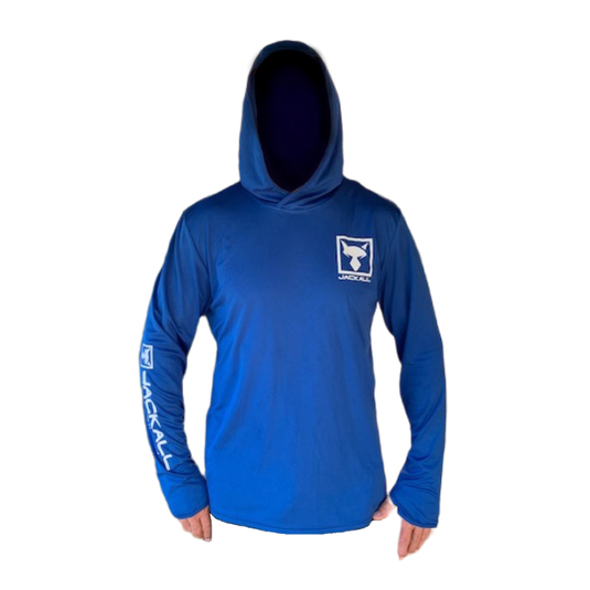 JACKALL TOURNAMENT HOODIE BLUE [SZ:SMALL]