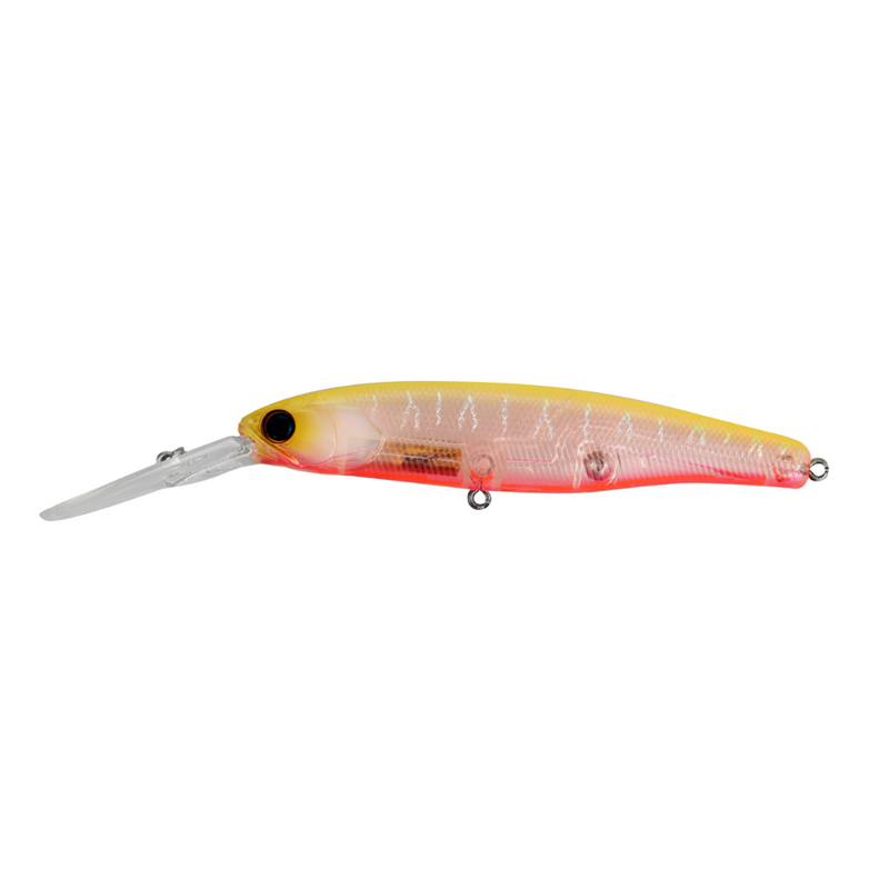 Load image into Gallery viewer, JACKALL SDD SQUIRREL 79SP SILENT SUSPENDING HANK TUNE [CLR:CLEAR CHARTREUSE TIGER]
