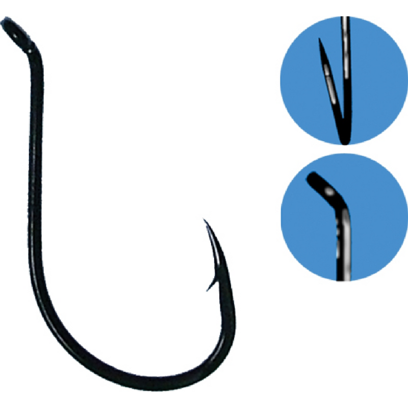 Load image into Gallery viewer, GAMAKATSU OCTOPUS BLACK [SZ:#1/0 PS:6 PACK]
