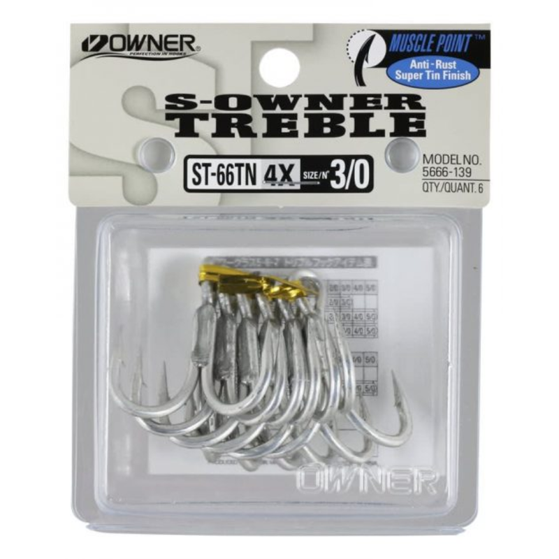 Load image into Gallery viewer, OWNER ST-66TN TREBLE HOOKS [SZ:#4]
