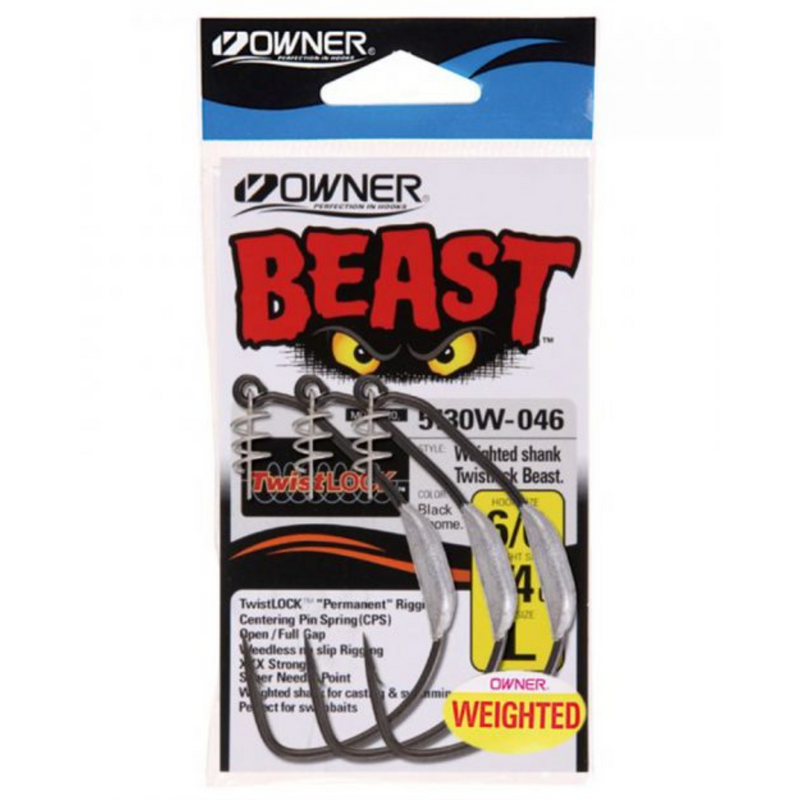 Load image into Gallery viewer, OWNER BEAST HOOK WEIGHTED [SZ:#10/0 WEIGHT:14G]
