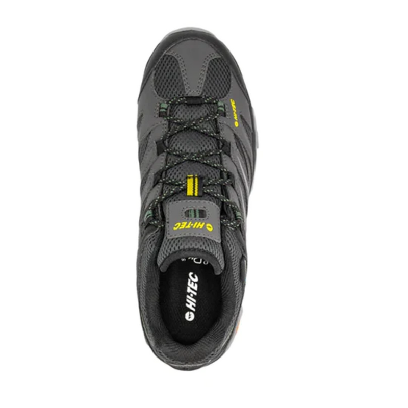 Load image into Gallery viewer, HI-TEC TARANTULA LOW WP HIKING BOOTS MENS [CLR:DARK SHADOW/CITRON/GREY SZ:9]
