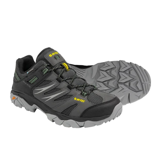 HI-TEC TARANTULA LOW WP HIKING BOOTS MENS [CLR:DARK SHADOW/CITRON/GREY SZ:9.5]