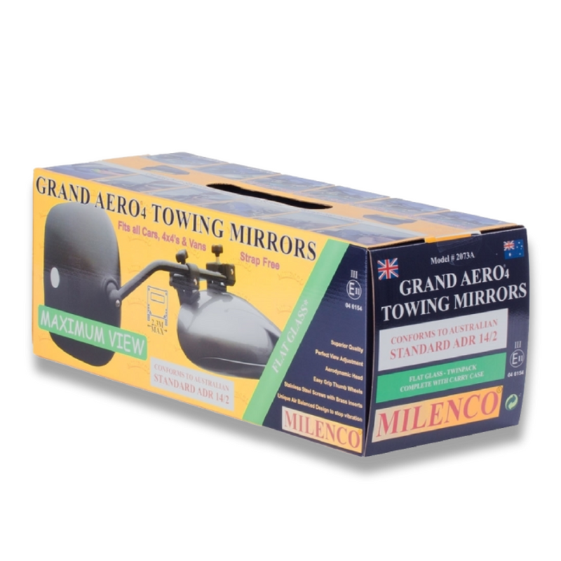 Load image into Gallery viewer, MILENCO GRAND AERO 4 TOWING MIRROR XXL - FLAT GLASS 
