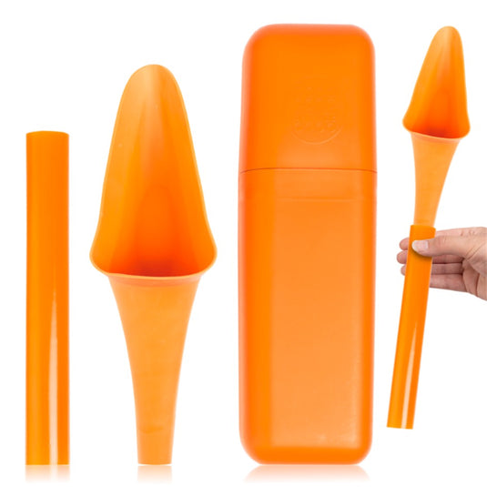 SHEWEE FLEXI FEMALE URINATION DEVICE WITH CASE & TUBE [CLR:PUMPKIN]