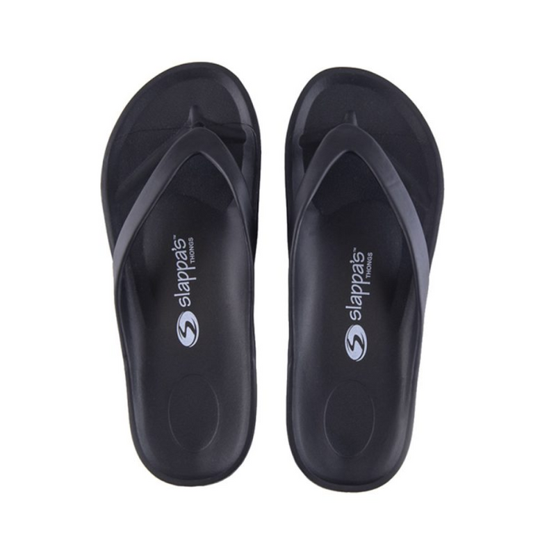 Load image into Gallery viewer, SLAPPA&#39;S THONGS BLACK [SZ:46]
