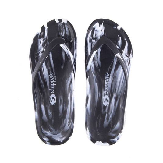 SLAPPA'S THONGS BLACK & WHITE [SZ:36]